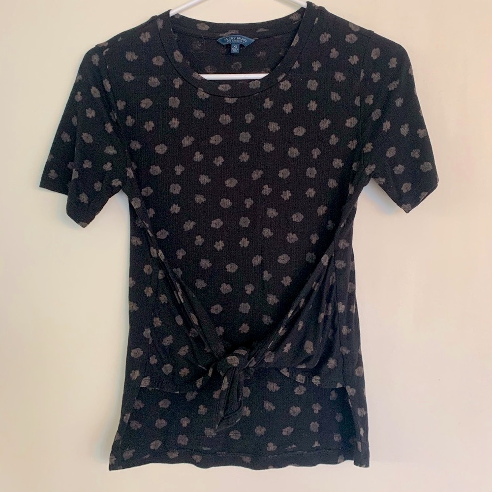 Women’s Lucky Brand print top with tie- XS